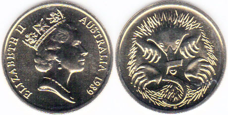 1989 Australia 5 Cents (Unc) A001396